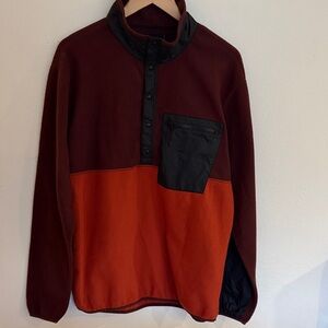 Mountain Standard sz L Two-Tone Pullover fleece jacket with Pocket great cond